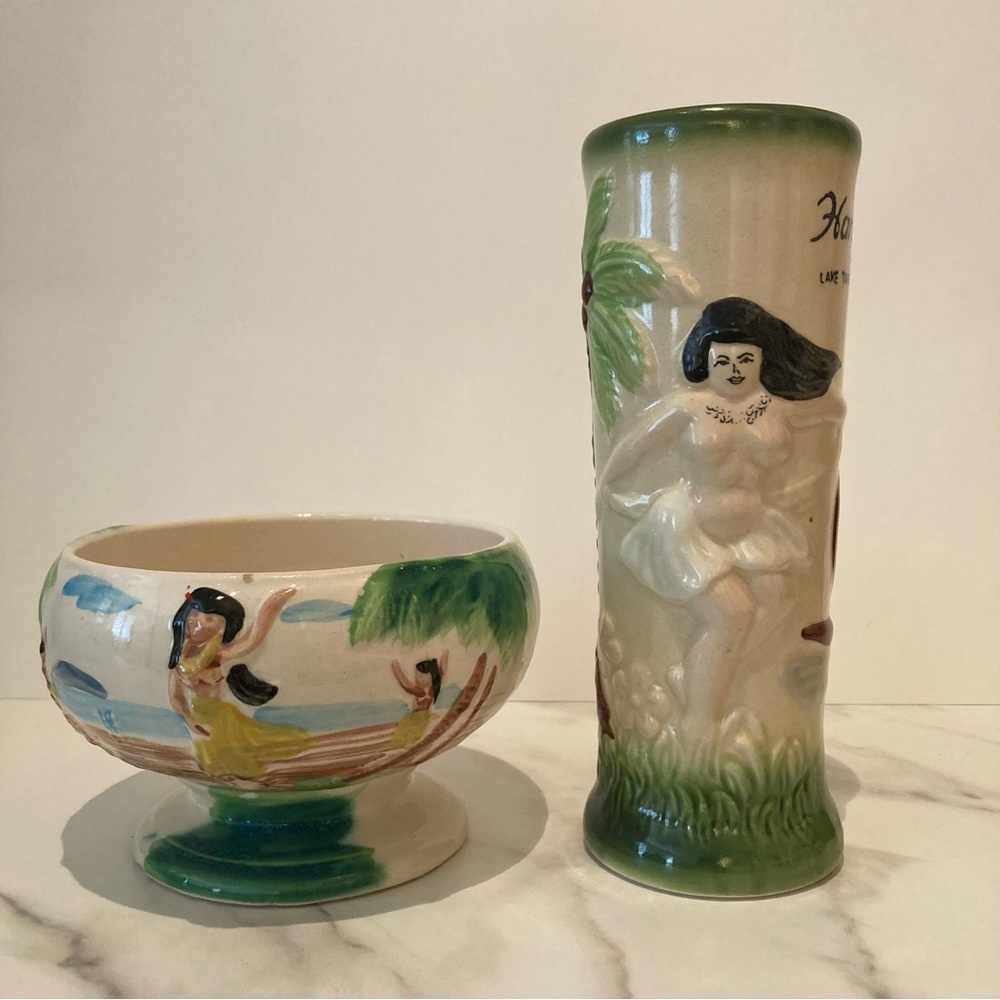 Tiki mug and scorpion bowl.  Display Only